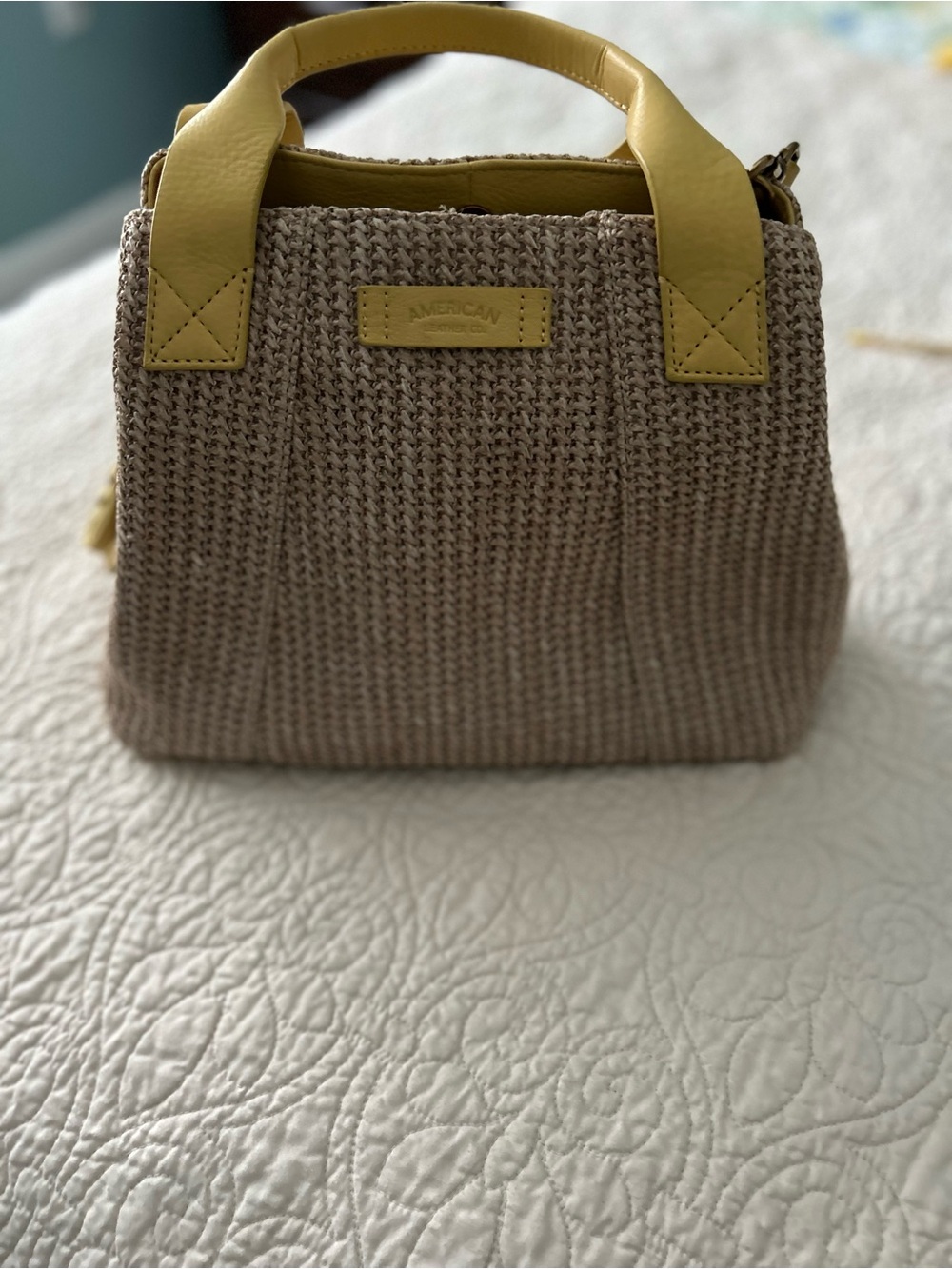 American Leather Company satchel with removable crossbody strap.